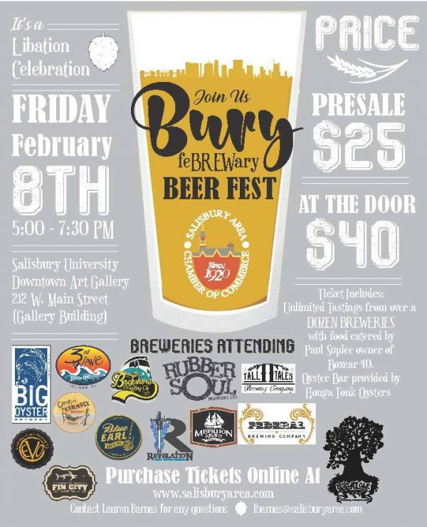 Bury FeBREWary Beer Fest Downtown Salisbury, MD